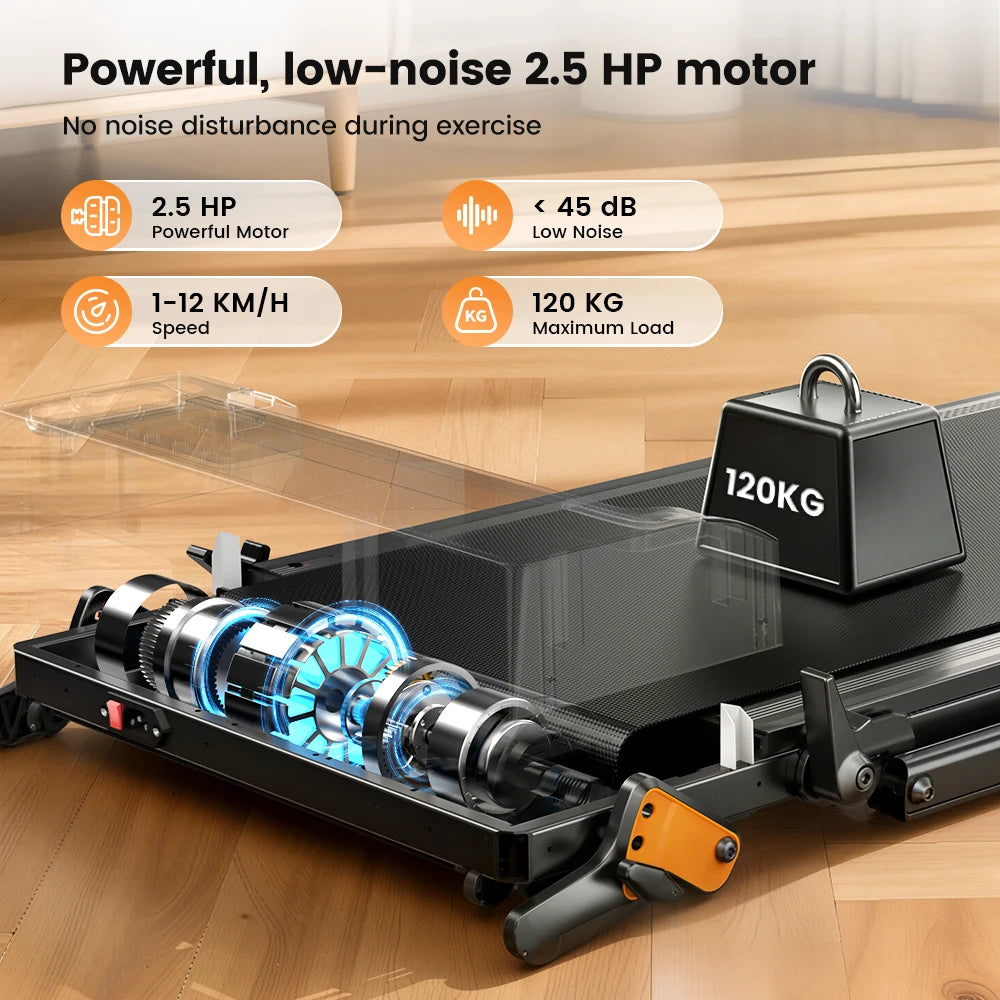 Formill FT52 4-in-1 faltbares Laufband 2,5 PS, 12 km/h, 3-stufige manuelle Neigung, 265 lbs Last, leise LED, stoßdämpfend für den Heimgebrauch So ist Leben