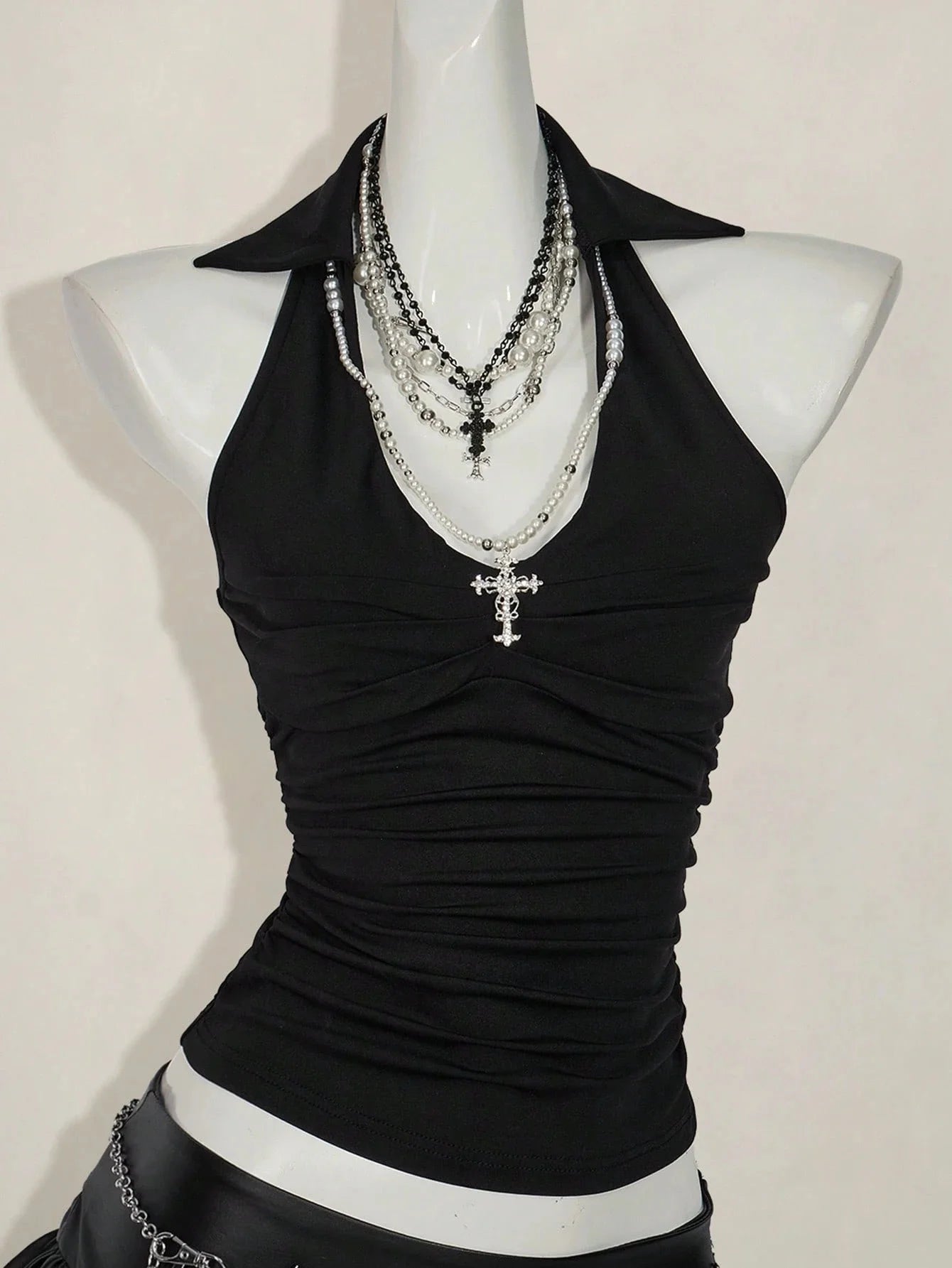 Frau Kleidung Tanks & Camis Neckholder Sexy 2000er Jahre Sommer Y2k Top Damen Korsett Crop Top Shoujo Girl Style Gothic Weste Femme So ist Leben