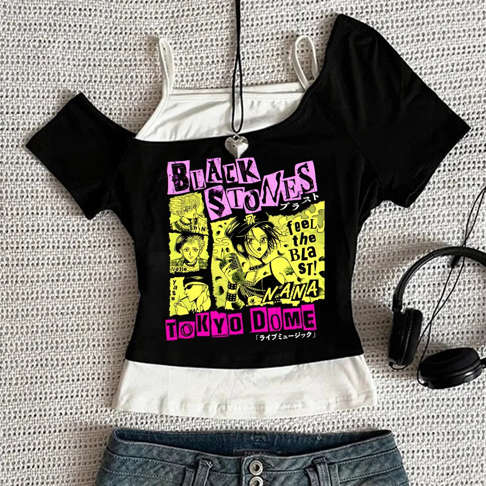 Y2k Nana Osaki Grafik T Shirts Casual Harajuku Streetwear Japanische Kleidung Mode Rock Punk Ärmellose Tanks Camis So ist Leben
