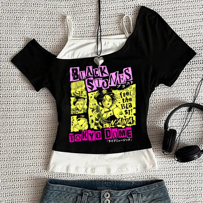 Y2k Nana Osaki Grafik T Shirts Casual Harajuku Streetwear Japanische Kleidung Mode Rock Punk Ärmellose Tanks Camis So ist Leben