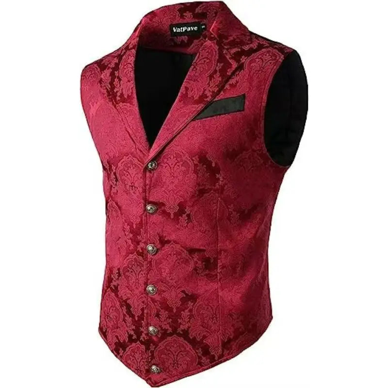 Mittelalterliche Gothic-Weste für Herren Vintage Steampunk-Weste Viktorianisches Kostüm Renaissance-Piratenjacke So ist Leben