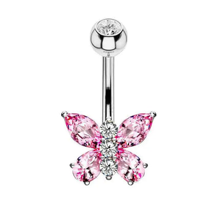 1PCS Rosa Krone Bauchnabel Ringe Schmuck Edelstahl Herz Nabel Piercing Barbell Kristall Nette Bauch Ringe Für Frauen Mädchen So ist Leben