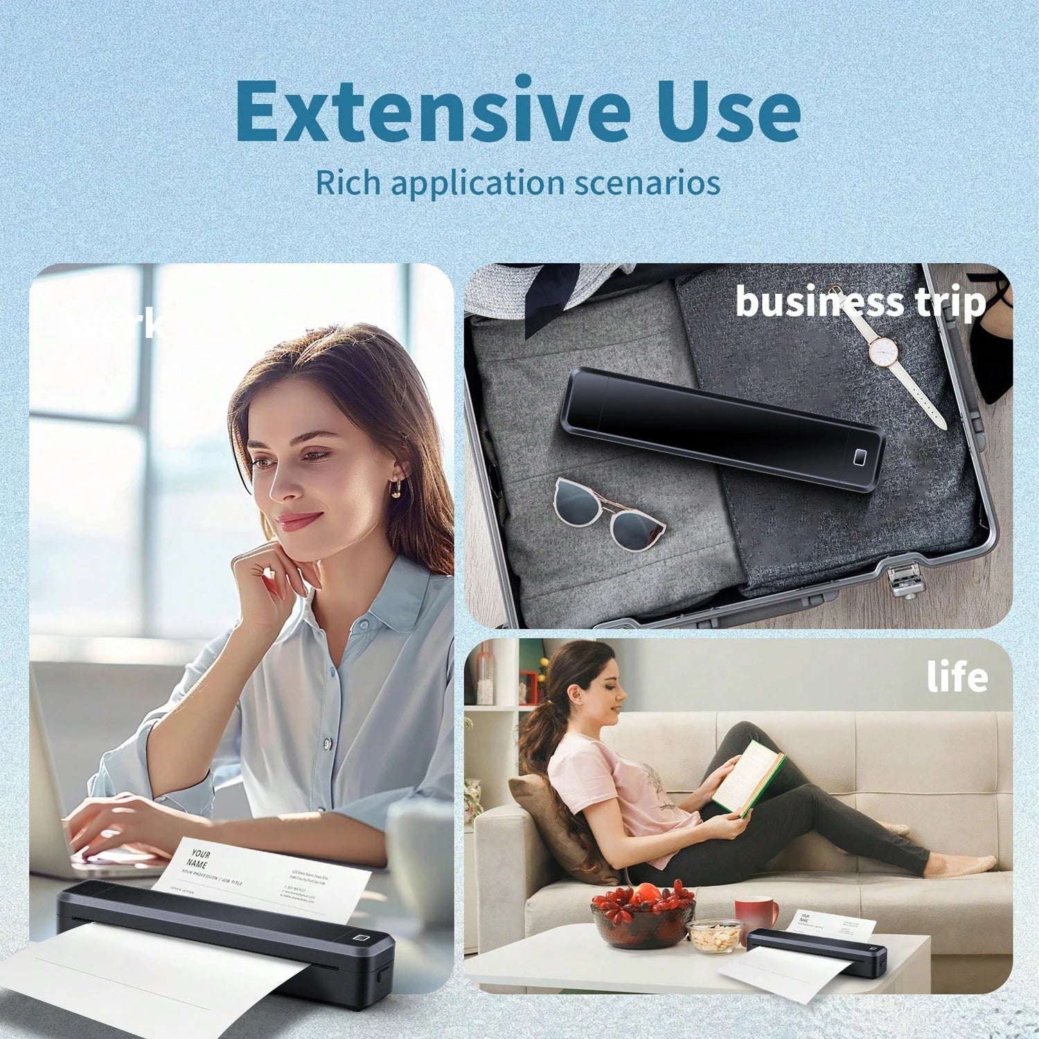 Marklife X8 Mini A4 Thermodrucker Bluetooth Fotos PDF Dokumentendruck Tintenlose Maschine für Büroarbeit Zuhause Schule Reisen So ist Leben