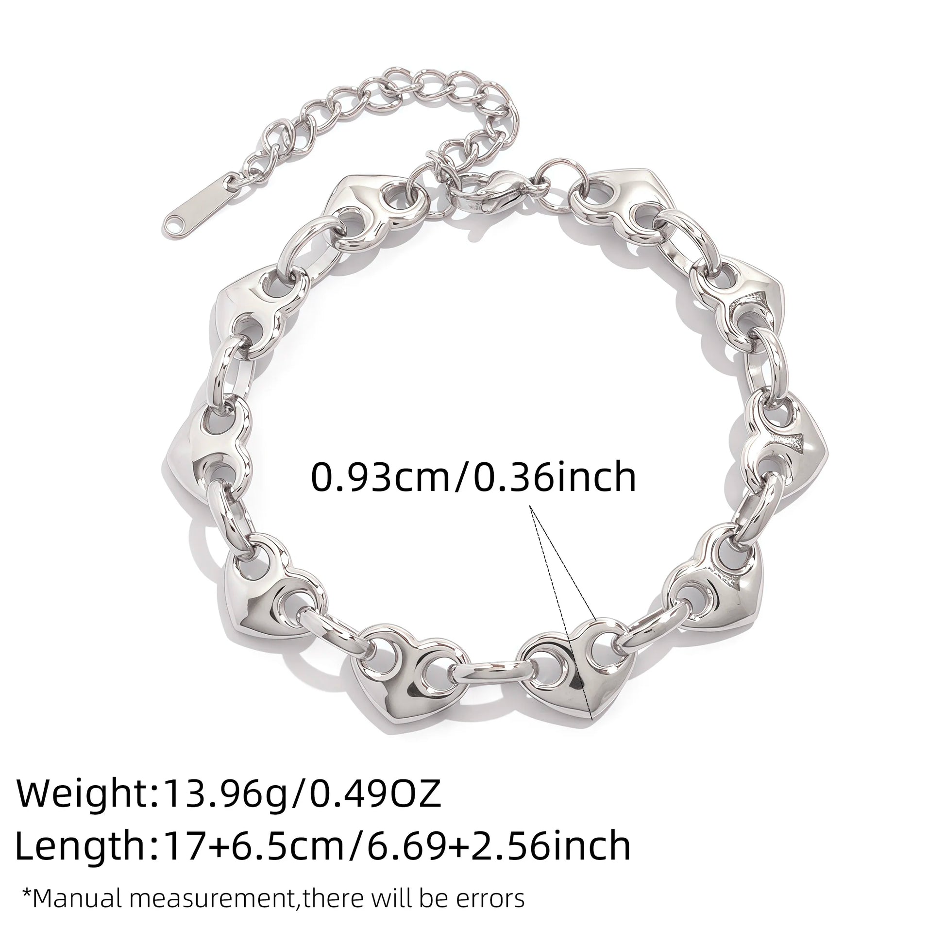 Minimalistisches, klassisches, zweifarbiges Herz-Knopf-Armband aus 18 Karat vergoldetem Edelstahl mit Herzknöpfen, stapelbares rundes Knopfarmband So ist Leben