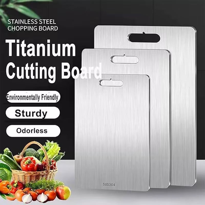 Titanium Schneidebrett aus Edelstahl für kreative Küchen So ist Leben