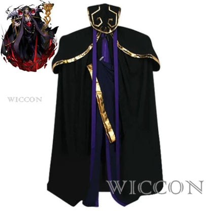 Anime OVERLORD Ainz Ooal Kleid Cosplay Kostüm Mantel Schwarze Uniform Halloween Bühne Leistung Karneval Partei Rolle Spielen Anzug So ist Leben