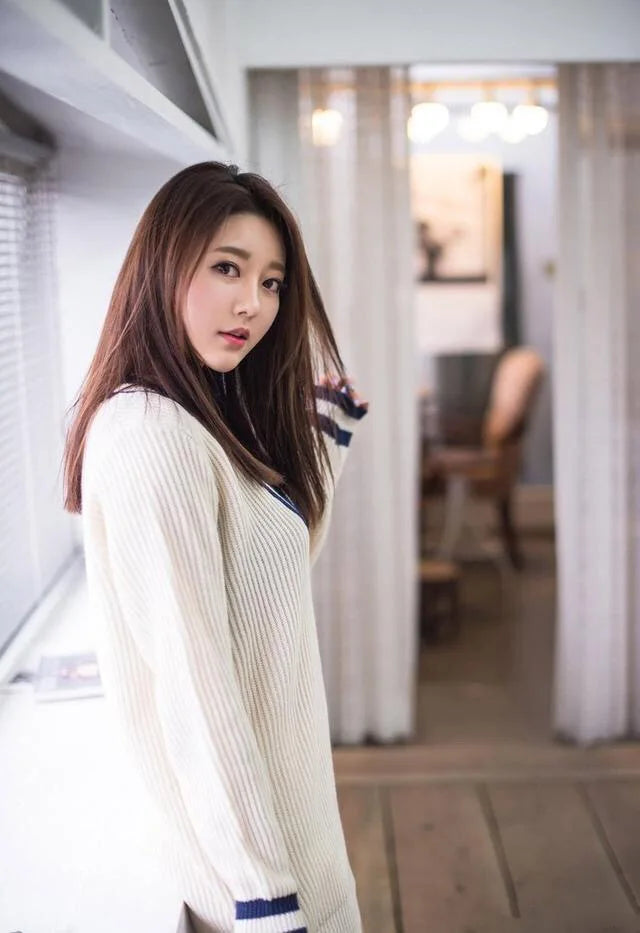 Loose Fit V-Ausschnitt Strickwaren Damen Frühling Herbst Neuer Stil Langarm Dünner Pullover Bequem Atmungsaktiv Modisch So ist Leben