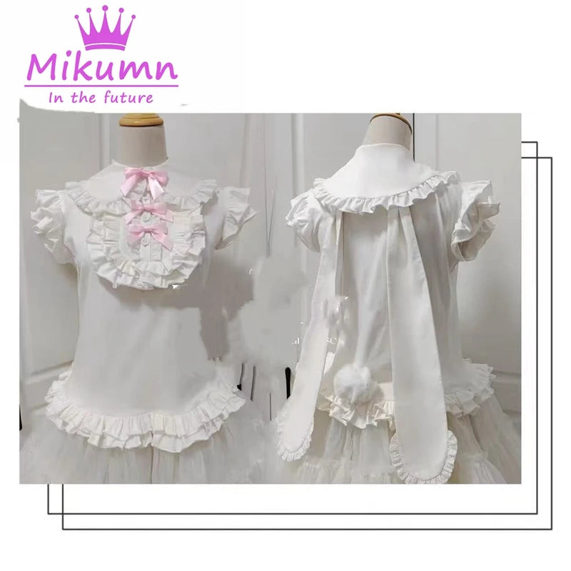 Lolita T‑Shirt mit Schleife & modernem Umlegekragen - So ist Leben