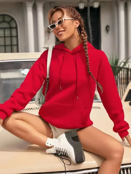 Lässiger kreativer Fleecepullover für Damen, Sweatshirt, Kapuzenpullover - So ist Leben