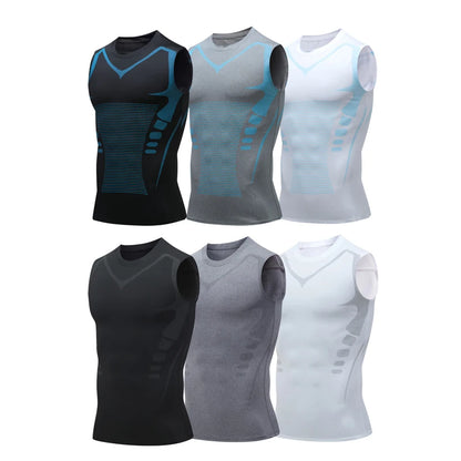 Herren-Kompressions-Tanktop für Herren, Fitnessstudio, ärmellos, schnell trocknend, Sportbekleidung, für Herren, Fitness, Bodybuilding, Weste, Workout, Muskel-Top So ist Leben
