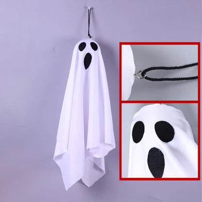 Halloween glühenden weißen Geist führte hängende Geister Horror Requisiten mit Lichterkette Indoor Outdoor Spukhaus Halloween Dekoration So ist Leben