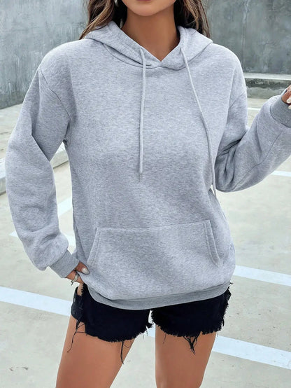 Lässiger kreativer Fleecepullover für Damen, Sweatshirt, Kapuzenpullover - So ist Leben