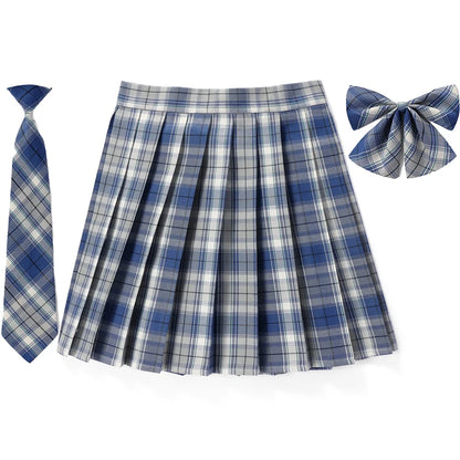 Frauen Hohe Taille Gefaltete Rock Plaid Krawatte Sommer Neue Harajuku Preppy Mini EINE Linie Japanische Schule Uniformen Mädchen Kawaii Rock So ist Leben