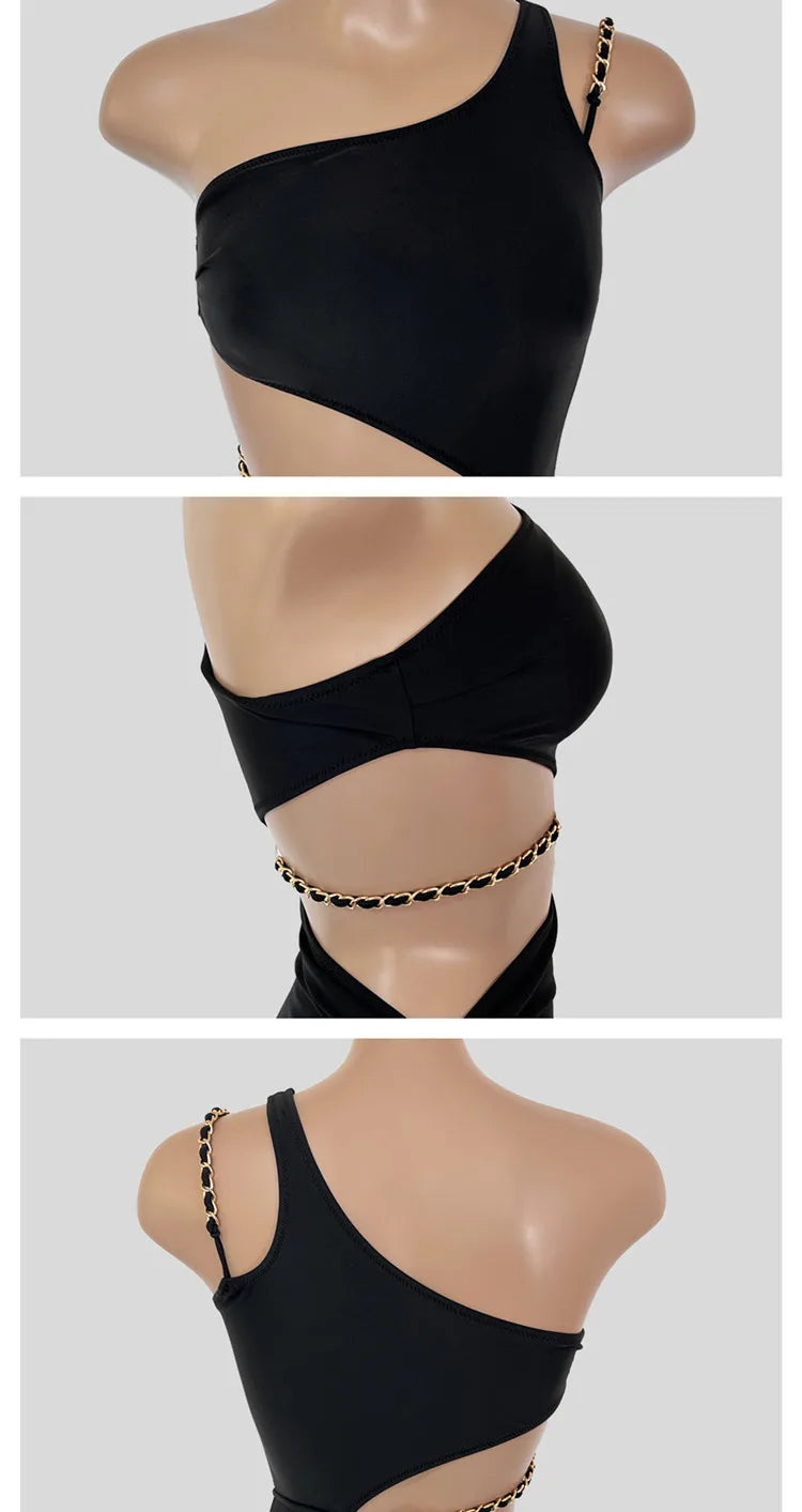 Aushöhlen Einteiliger Badeanzug Frauen Sommer Sexy One-Shoulder Beachwear Badeanzug Frauen Hot Spring Beach Resort Bademode So ist Leben