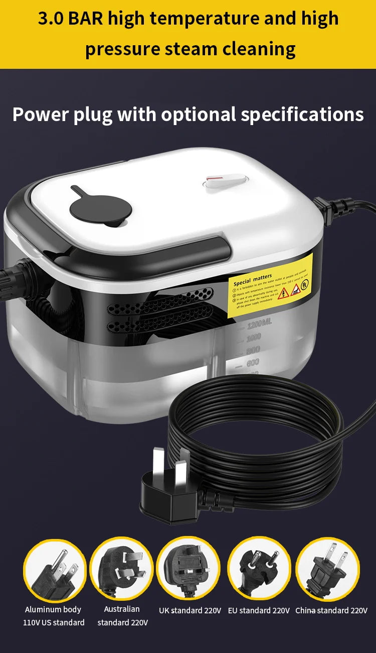 Dampfreinigungsmaschine Hochtemperatur-Sterilisation Desinfektion Auto Handheld Dampfreiniger für Bodenküche 110/220 V So ist Leben