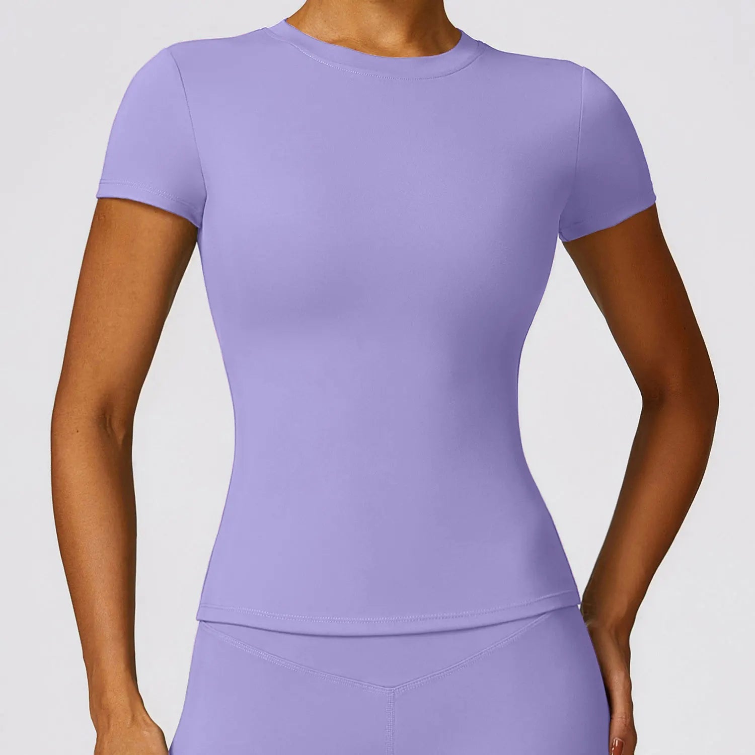 NCLAGEN Damen-Laufsport-T-Shirt, Sommer, kurzärmelig, Rundhalsausschnitt, atmungsaktiv, dehnbar, für Fitnessstudio, Yoga, schlank, Fitness, aktives Top-T-Shirt So ist Leben