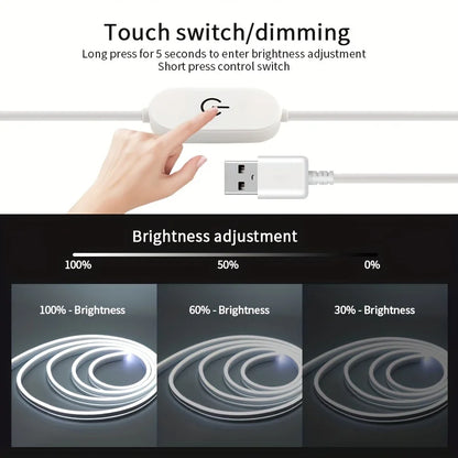 Neon LED Licht Streifen Smart Touch Sensor Schalter Dimmbare Neon Zeichen Flexible Led Band Wasserdichte Seil Rohr Lampe Hintergrundbeleuchtung Dekor So ist Leben
