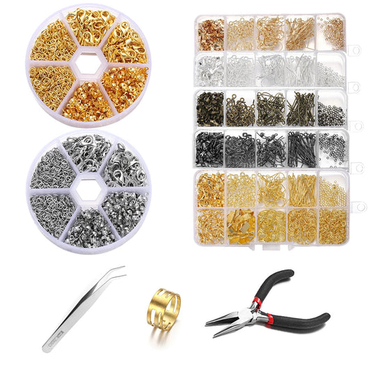 Legierung Zubehör Schmuck Erkenntnisse Set Reparatur Werkzeuge Karabinerverschluss Offene Biegeringe Ohrring Haken für DIY Schmuck Machen Liefert So ist Leben