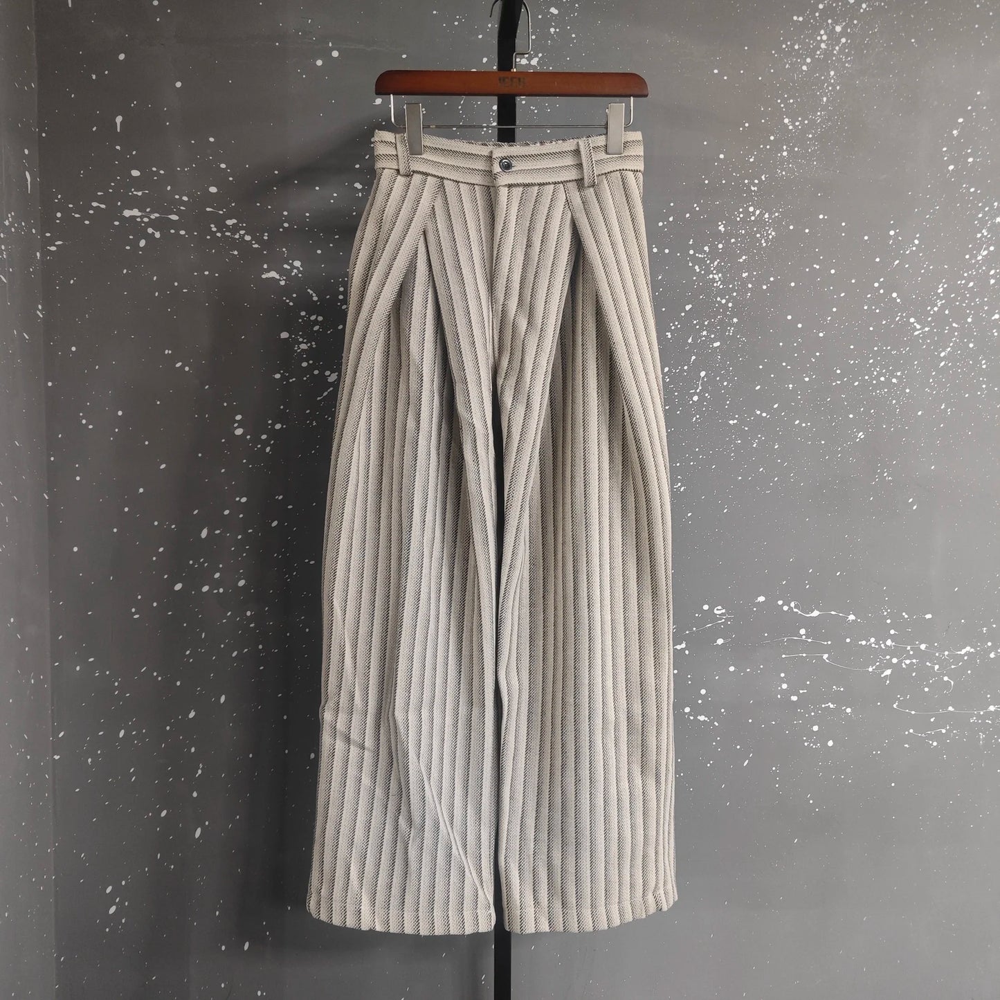 IEFB Nische Design männer Casual Hosen Gestreiften Kontrast Farbe Woolen Plissee Lose Gerade Breite Bein Casual Männliche Hosen 9X1633 So ist Leben