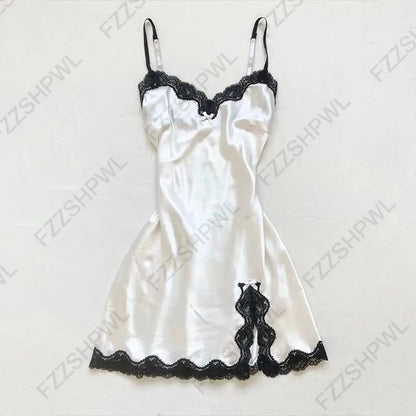 Gothic Harajuku Vintage Y2K Damen Kleid Sexy Slim Chic Casual Lace-up Design Neckholder Kleider Punk Rock Emo Girl Streetwear So ist Leben