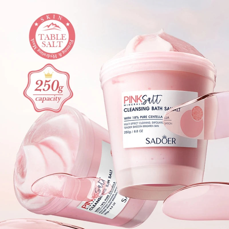 250g Himalaya-Rosa-Badesalz, weiche Textur, reinigt sanft die Haut, Duftpflege für Datteln/Pendeln/Vor dem Schlafengehen, ein Muss für Herbst und Winter, geeignet für Männer und Frauen. So ist Leben