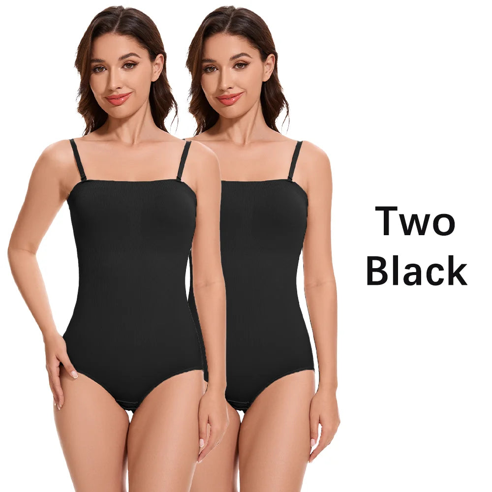 Molasus Abnehmen Trägerlosen Body Off Schulter Frauen Shorts Shapewear Bauch-steuer Body Shaper Sexy Fajas Unterwäsche Bodys So ist Leben