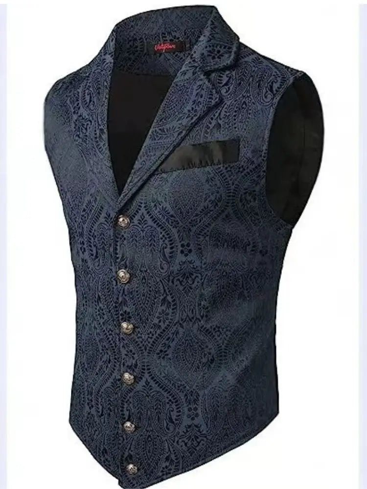 Mittelalterliche Gothic-Weste für Herren Vintage Steampunk-Weste Viktorianisches Kostüm Renaissance-Piratenjacke So ist Leben