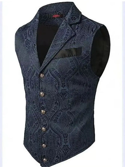 Mittelalterliche Gothic-Weste für Herren Vintage Steampunk-Weste Viktorianisches Kostüm Renaissance-Piratenjacke So ist Leben