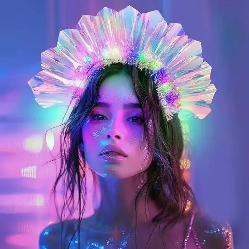 Bühne Party Leistung dekorative Stirnband Laser leuchtende Stirnband Mädchen Frauen Kopfbedeckung Haar Styling Werkzeuge Zubehör So ist Leben