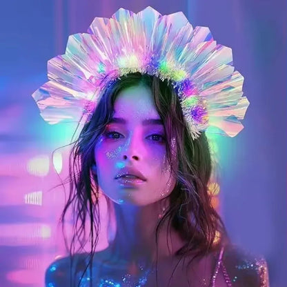 Bühne Party Leistung dekorative Stirnband Laser leuchtende Stirnband Mädchen Frauen Kopfbedeckung Haar Styling Werkzeuge Zubehör So ist Leben