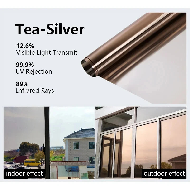 40-90CM Haus Fenster Privatsphäre Tönung Film Anti Look Glas Aufkleber Tag Einweg Spiegel Bildschirm Folie Vinyl UV Schutz Filme So ist Leben