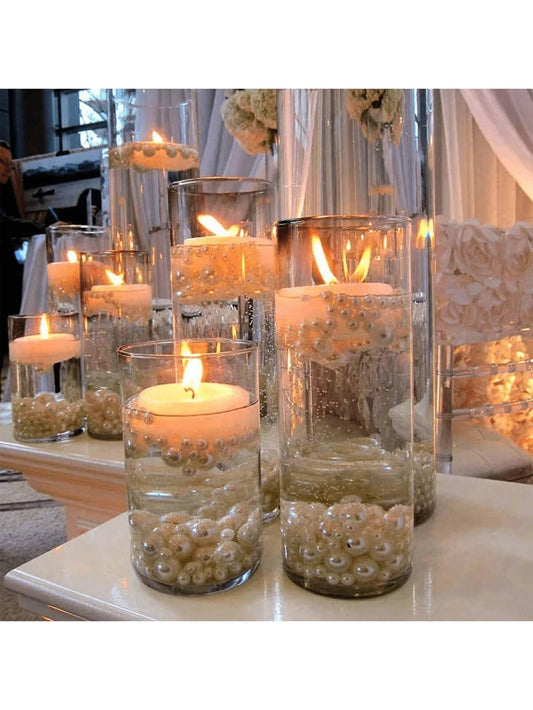 Klarer Zylinder-Kerzenhalter aus Glas, Säule, hohes Borosilikatglas, Kerzenhalter, Vase, Hochzeit, Party, Dekoration (Kerzen nicht im Lieferumfang enthalten) So ist Leben