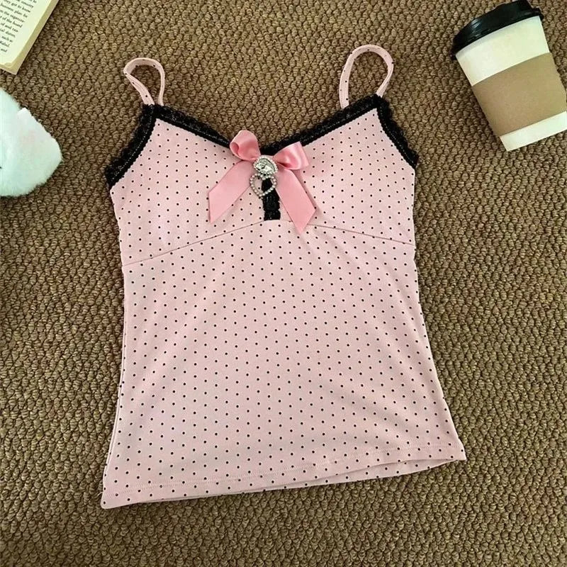 Harajuku Süße Rüschen-Tops für Damen Retro Japanischer Lolita Ärmelloser Oberteil Y2K Fairy Grunge Style Mädchen-Outfit So ist Leben