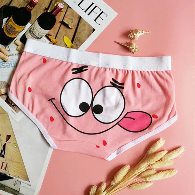 Lustige rosa süße Cartoon-Slips für Mädchen, Premium-Baumwoll-Unterhose, lustige sexy bedruckte Baumwollunterwäsche für Frauen und Frauen So ist Leben