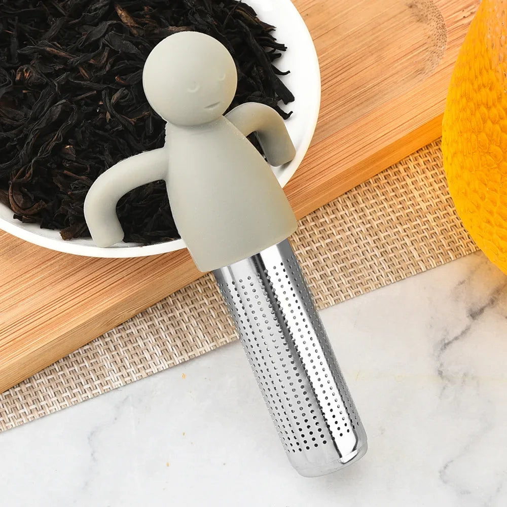 Edelstahl-Tee-Ei, Küchenzubehör, Haushaltsgebrauch, wiederverwendbare Make-up-Pinsel aus Metall, Massage, Küche, Esszimmer, Bar, Garten So ist Leben