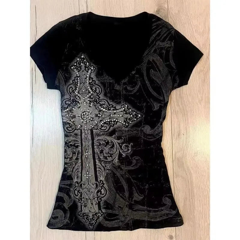 Harajuku Brief Drucken T-shirt Subkultur frauen Top Y2k T-shirt Sommer Vintage 90er Jahre Hot Girl Crop T-shirt Koreanische Grunge Nette Grafik So ist Leben