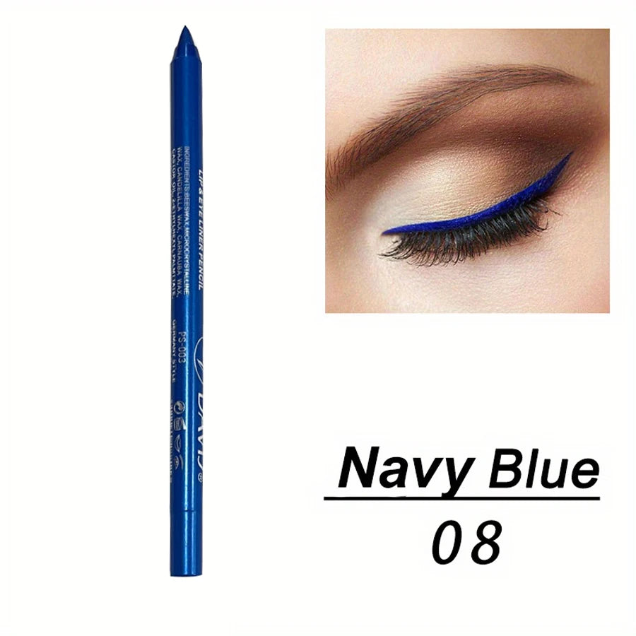 14-farbiger bunter Eyeliner-Stift, hoch pigmentierter perlmutt schimmernder Metallic-Smokey-Punk-Eyeliner im Gothic-Stil, langlebiger Water Pro So ist Leben