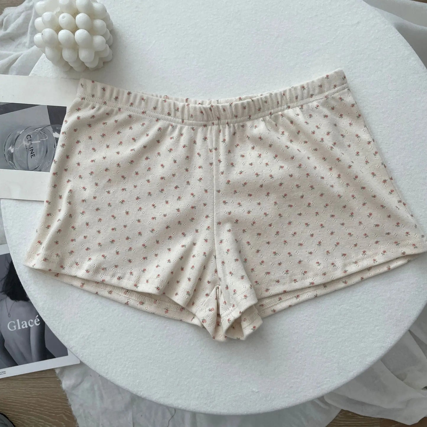 Süße Blumendruck Öse Schleife abgeschnittene Westen Frauen Baumwolle beiläufige dünne Spitzenbesatz Tank Tops Vintage Adrette süße Leibchen Y2K So ist Leben