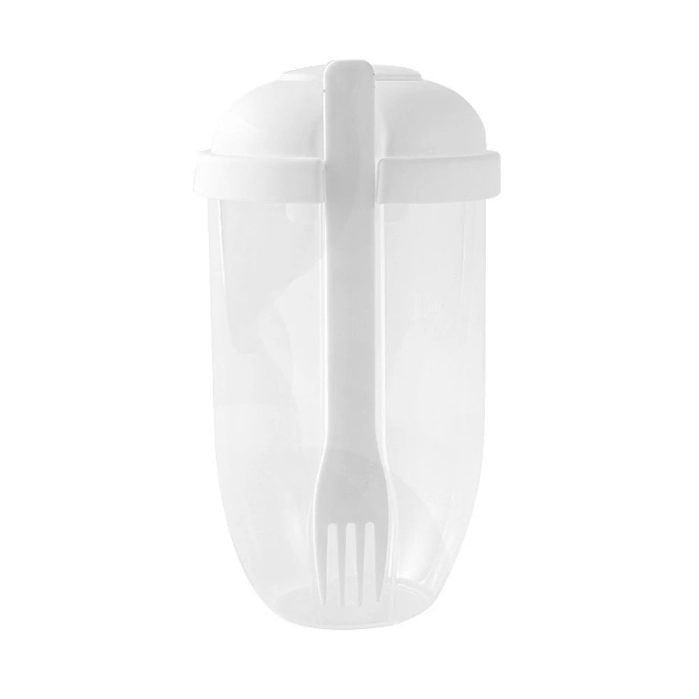 Auslaufsicherer Salatbecher mit Deckel, Gabel, tragbarer Salat-Shaker-Behälter, BPA-frei, zum Aufbewahren von Mahlzeiten, Frühstücks, Gemüse und Früchten So ist Leben