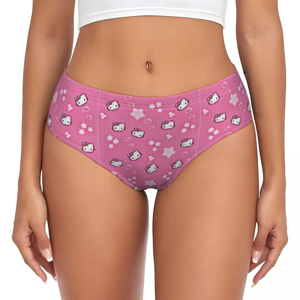 Hello‑Kitty Slip mit mittelhoher Form im Sanrio Stil