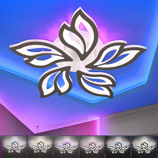 54-W-LED-Deckenleuchte mit RGB-Farbwechsel-Rücklicht, dimmbar mit Fernbedienung So ist Leben