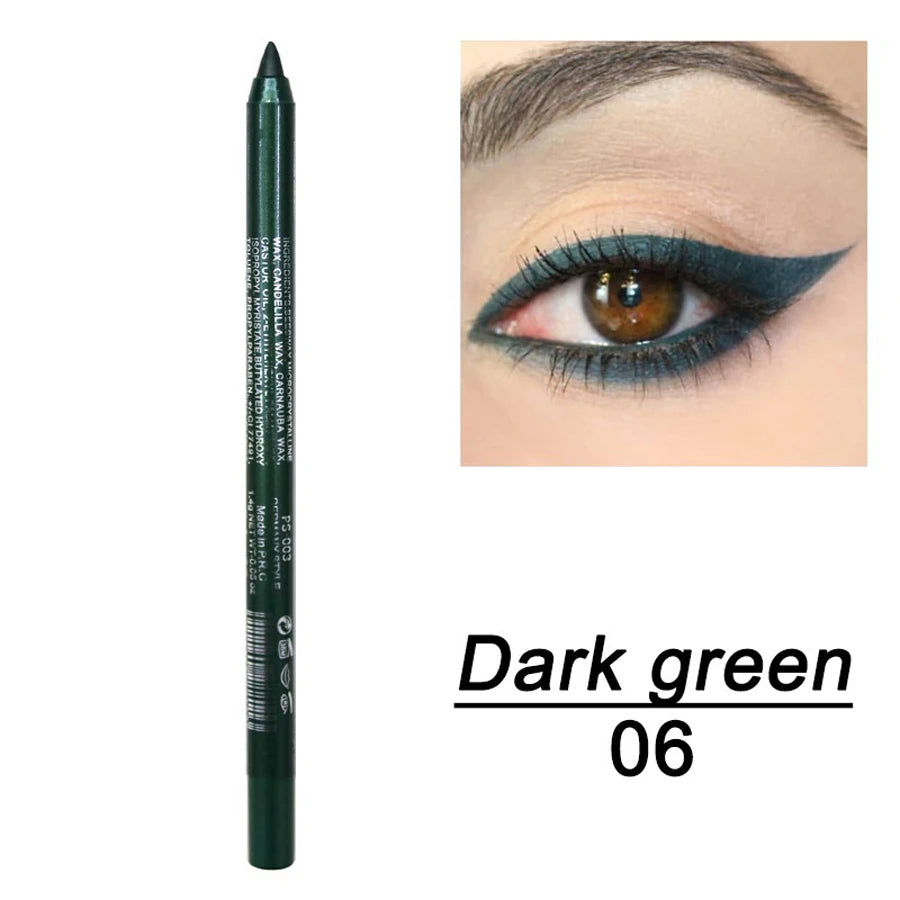 14-farbiger bunter Eyeliner-Stift, hoch pigmentierter perlmutt schimmernder Metallic-Smokey-Punk-Eyeliner im Gothic-Stil, langlebiger Water Pro So ist Leben