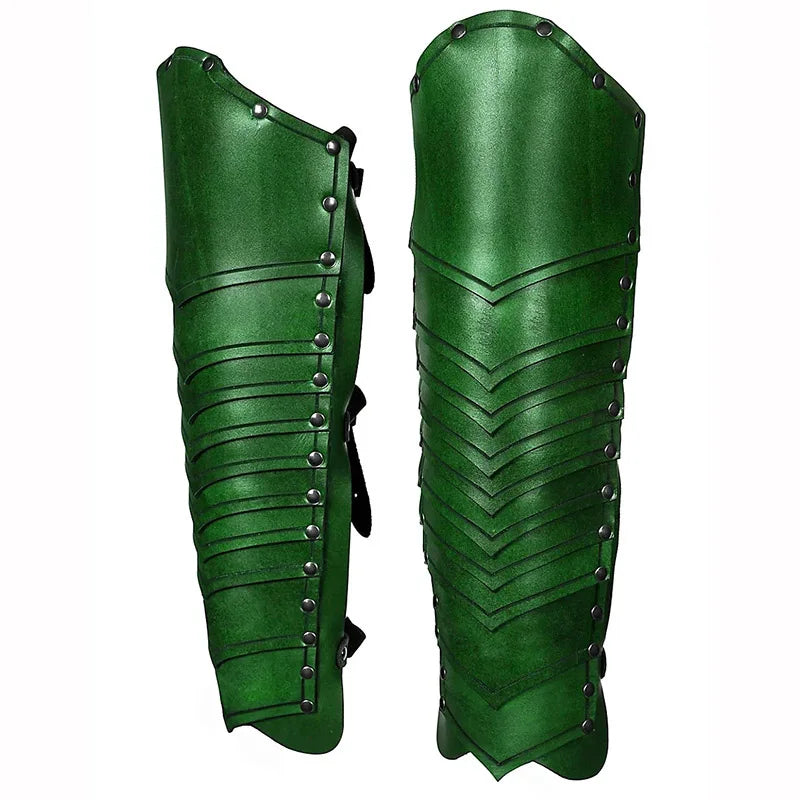 Mittelalterliche Elfenritter Leder Bein Schienbeinschoner Rüstung Gamaschen Römischer Gladiator Wikinger Krieger Cosplay Kostüm Halloween Party Requisiten So ist Leben