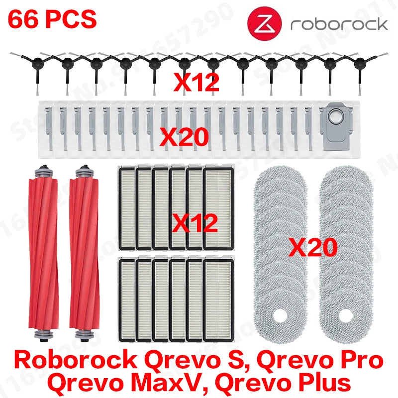Roborock Qrevo S, Qrevo Pro, Qrevo MaxV, Qrevo Plus Staubsaugerteile Hauptwalze Seitenbürste Filter Mopp Pad Stoff Staubbeutel So ist Leben