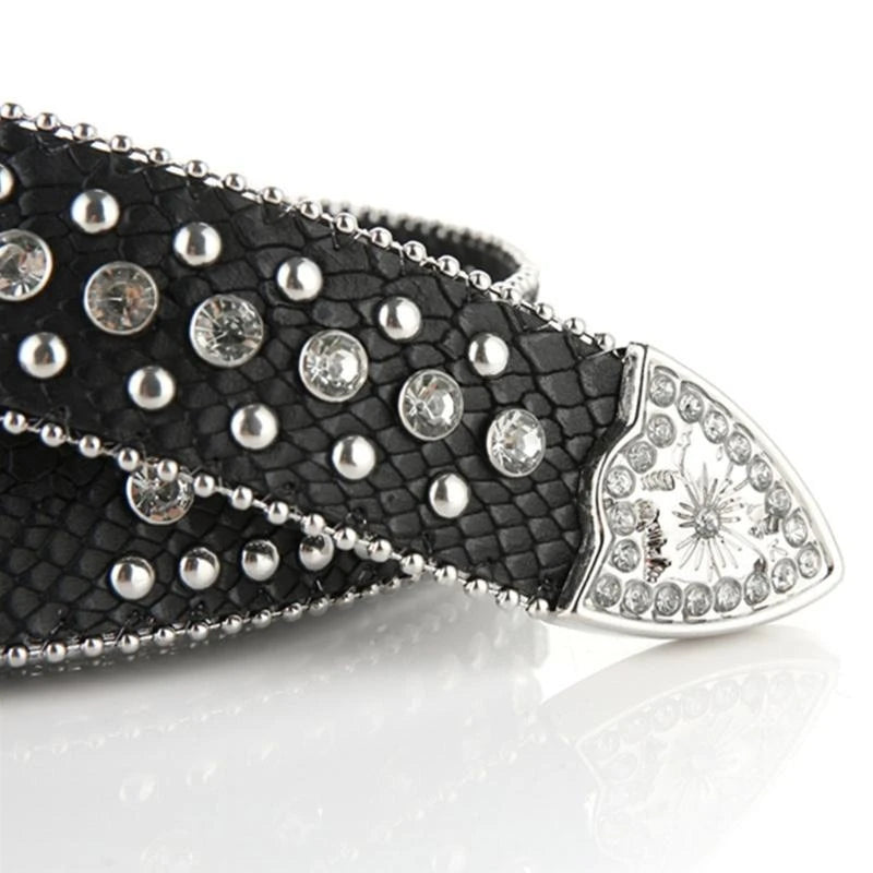 Glänzender Gürtel mit Strass-Schnalle, Damen-Mann-Teenager-Lokomotive-Gürtel für Jeansrock So ist Leben