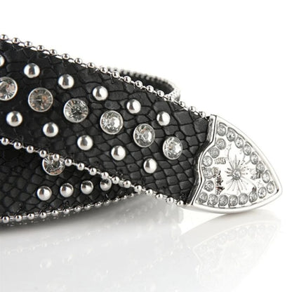 Glänzender Gürtel mit Strass-Schnalle, Damen-Mann-Teenager-Lokomotive-Gürtel für Jeansrock So ist Leben