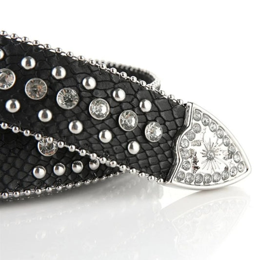 Glänzender Gürtel mit Strass-Schnalle, Damen-Mann-Teenager-Lokomotive-Gürtel für Jeansrock So ist Leben