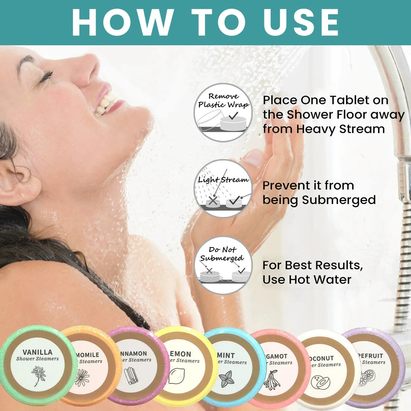 8-teiliges Badesalz-Tabletten-Set, natürliches, entspannendes Spa-Badesalz für die Badewanne, Körperpflege, geeignet für Frauen und Männer, Zuhause & Hotel So ist Leben