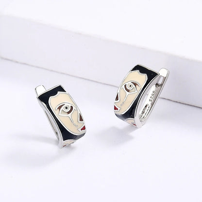 Übertriebene Damen-Ohrringe, Horror-Gesicht-Ohrringe, modischer Party-Schmuck, Halloween-Schmuck, lustiges Geschenk, Ohrringe für Frauen So ist Leben