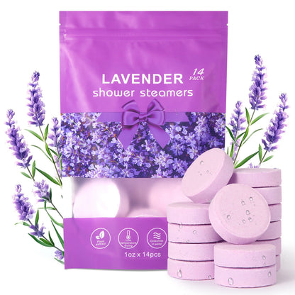 Lavendel-Duschtablette mit Natürlichen Ätherischen Ölen, Feuchtigkeitsspendend und Stressabbauend, Badesalz-Tabletten für Frauen und Männer So ist Leben